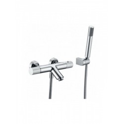 Μπαταρία Λουτρού IMEX LINE BTD038-4NQ Θερμοστατική Νίκελ Ματ